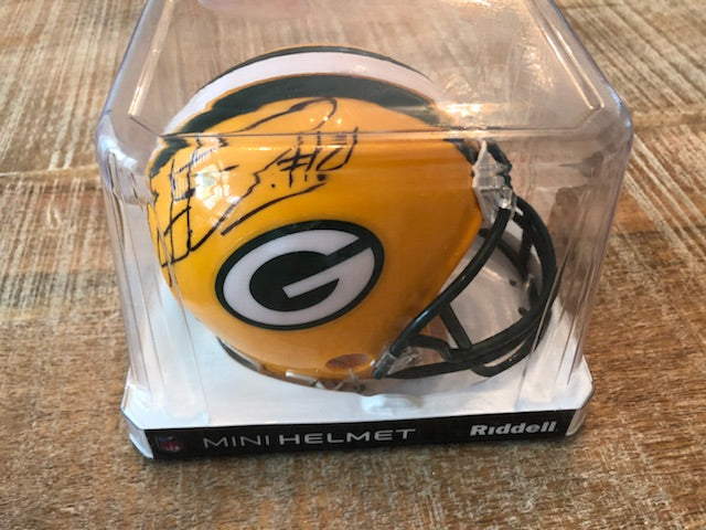 Autographed Green Bay Packers Mini Helmet