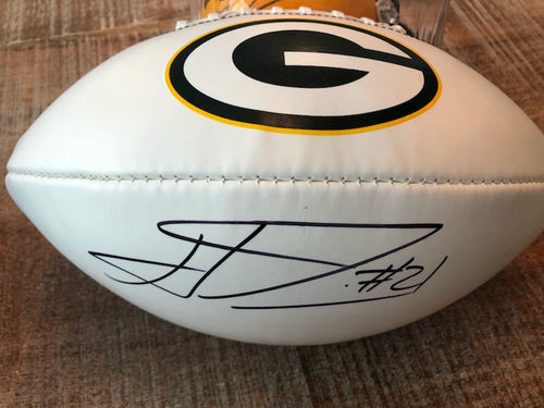 White Panel Full Size Autographed Football
